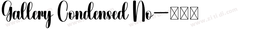 Gallery Condensed No字体转换
